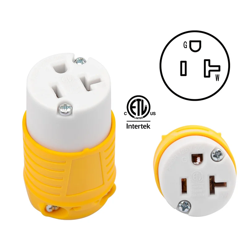 American standard Canadian NEMA 5-20R female 20A125V assembled power industrial socket