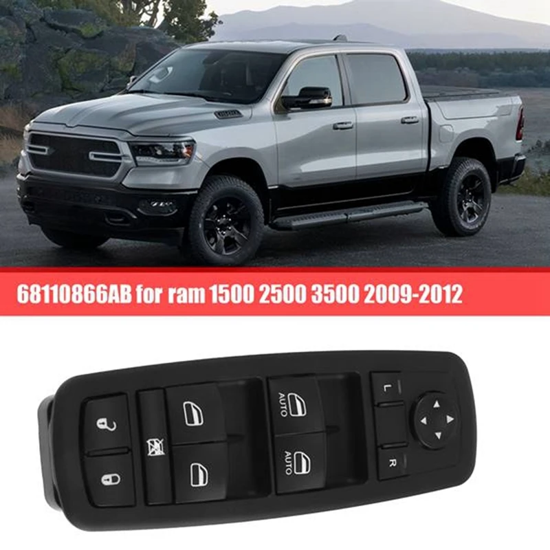 

1 Piece Car Master Power Window Switch Front Left Driver Side Black Automotive Supplies For Dodge Ram 1500 2013-2015 68110866AA