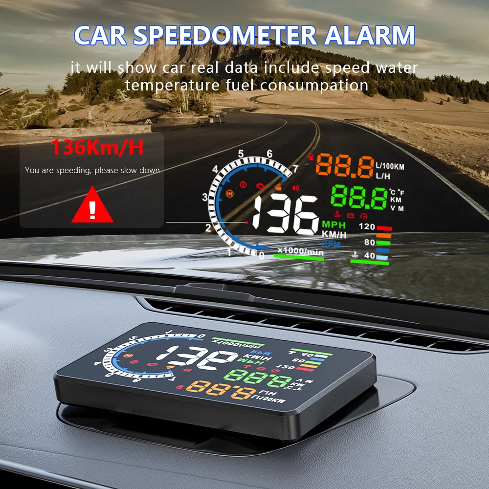 GEYIREN A8 OBD2 EOBD HUD ڵ  ÷ ӵ,   Һ  , ڵ ׼