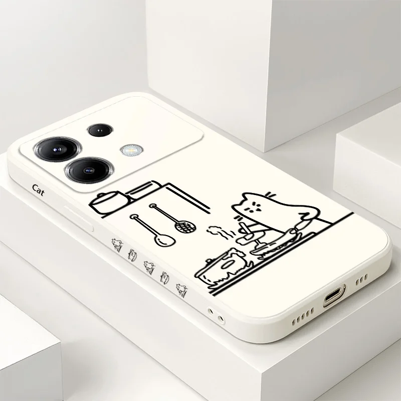 Cooking Cat Themed Silicone Phone Case - Charming & Durable Cover