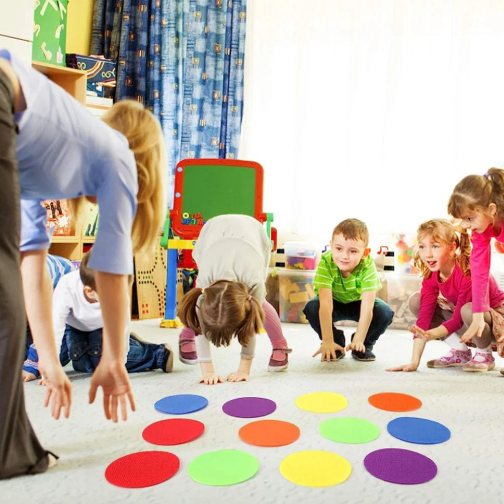 

Carpet Marker Stickers Classroom 24Pcs Multicolor Floor Circle Dots Rug Markers No-Slip Floor Stickers Dots