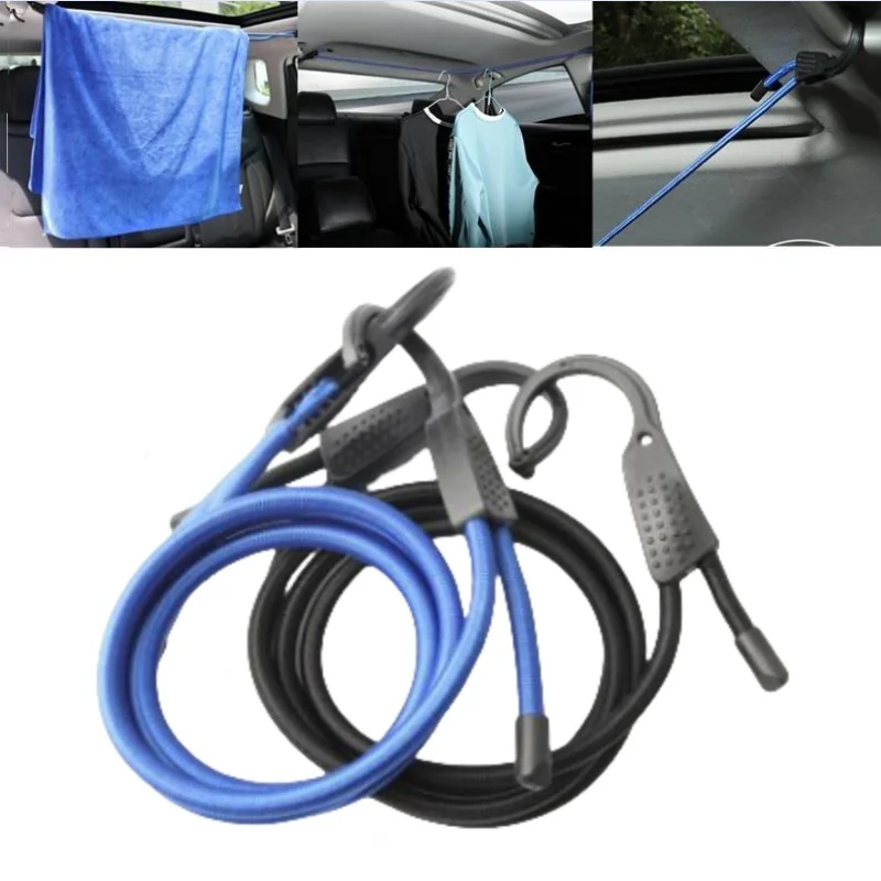 1.5M Strong Elastic Strap Adjustable Tension Belt Car Clothesline Hook Cargo Luggage Lashing Buckle Rope for Motorcycle Travel