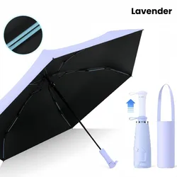 Compact Foldable Umbrella with UV Protection - Iron (Mini model Lavender)