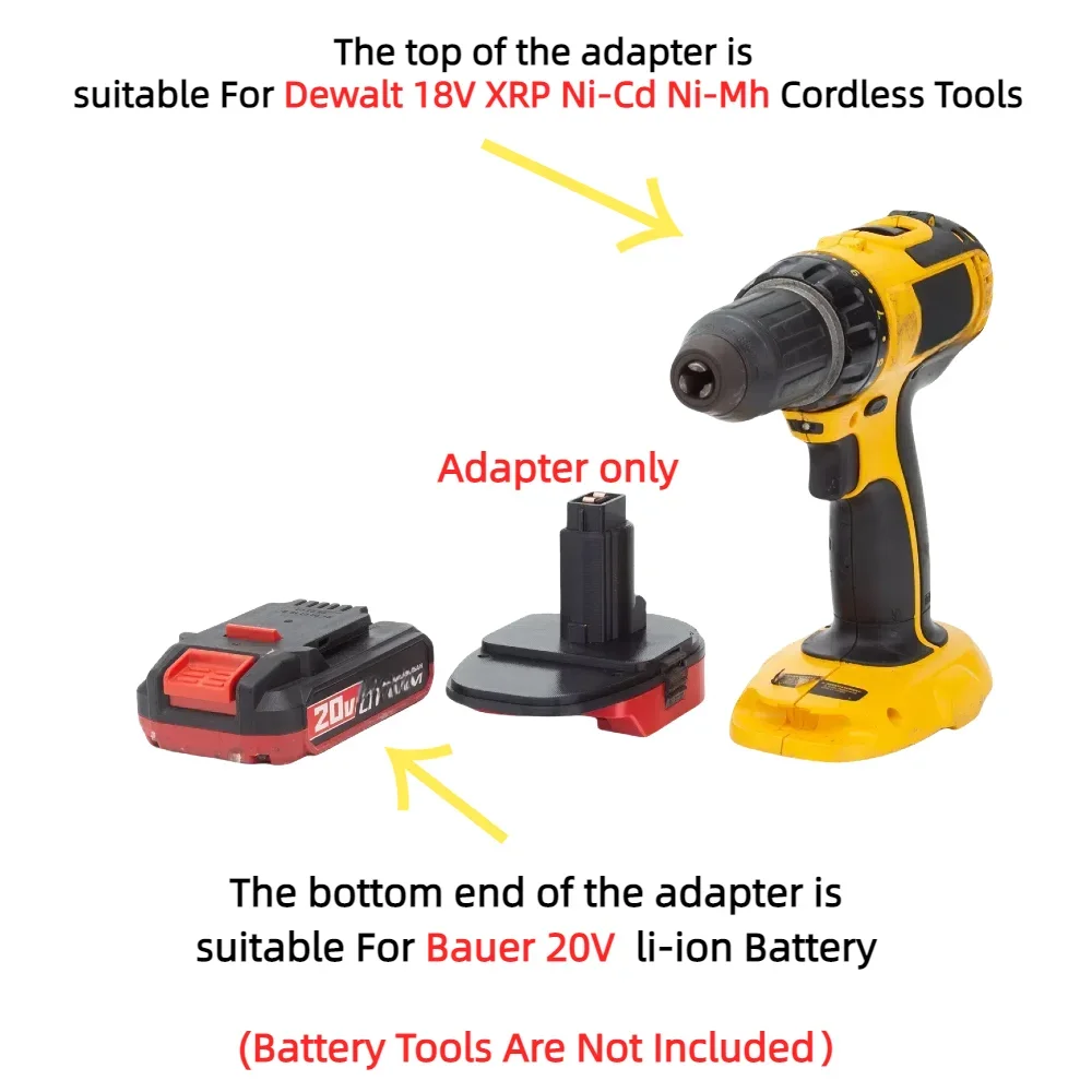 For Bauer 20V Lithium Battery Adapter To for Dewalt 18V XRP Ni-Cd Ni-Mh  Cordless Tools Converter(Adapter Only) - AliExpress