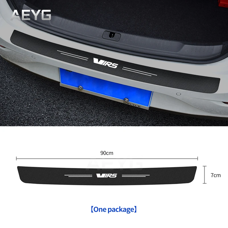 탄소 섬유 자동차 뒷 트렁크 범퍼 가드 보호 스티커 Skoda Fabia Kamiq Karoq Kodiaq Octavia Rapid Scala Superb Virs