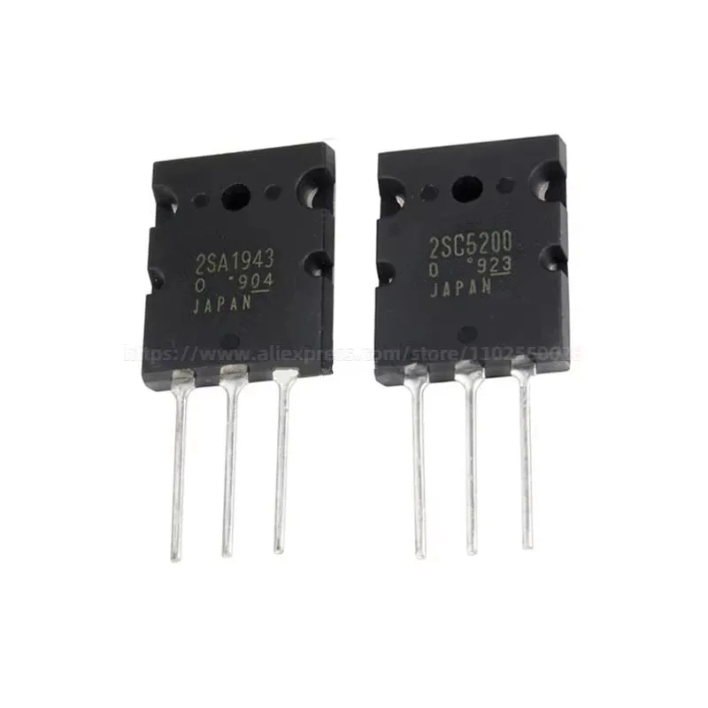 2SA1943 2SC5200 TTC5200 TTA1943 TO-3PL 230V 15A NPN PNP Power Transistor 5PCS Audio Amplifier Pair for HiFi System Motor Control