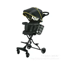 Poussette d'artefact de marche pour bébé, peut s'asseoir, siège bidirectionnel pliable et inclinable, poussette d'artefact pour bébé à grande vue 5