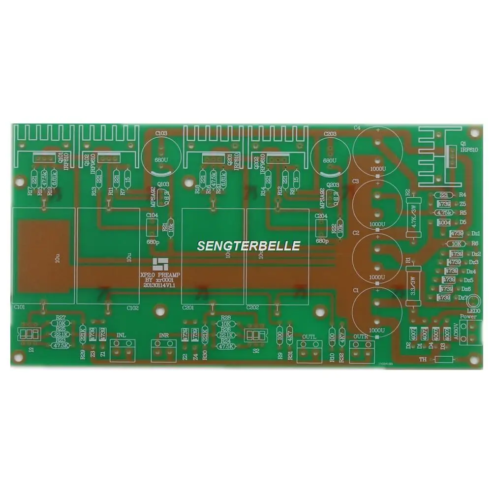 

1PC HiFi Pass 2.0 Stereo Preamplifier Bare Board Preamp PCB