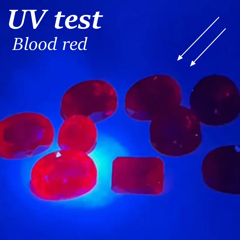 2 Stück Rubin hübscher Edelstein bestanden UV-Test 13 × 18mm Oval schliff vvs loser Edelstein für Schmuck herstellung DIY Anhänger Ring Edelstein – Detail 8