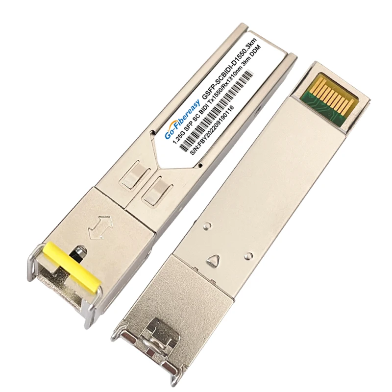 1.25G Szkandium bidi SFP Modul 3km~80km tx1310nm/rx1550nm Mali GBIC WDM SFP Izomrost Adóvevőkészülék Modul számára cisco/mikrotik/ubiquit/zte