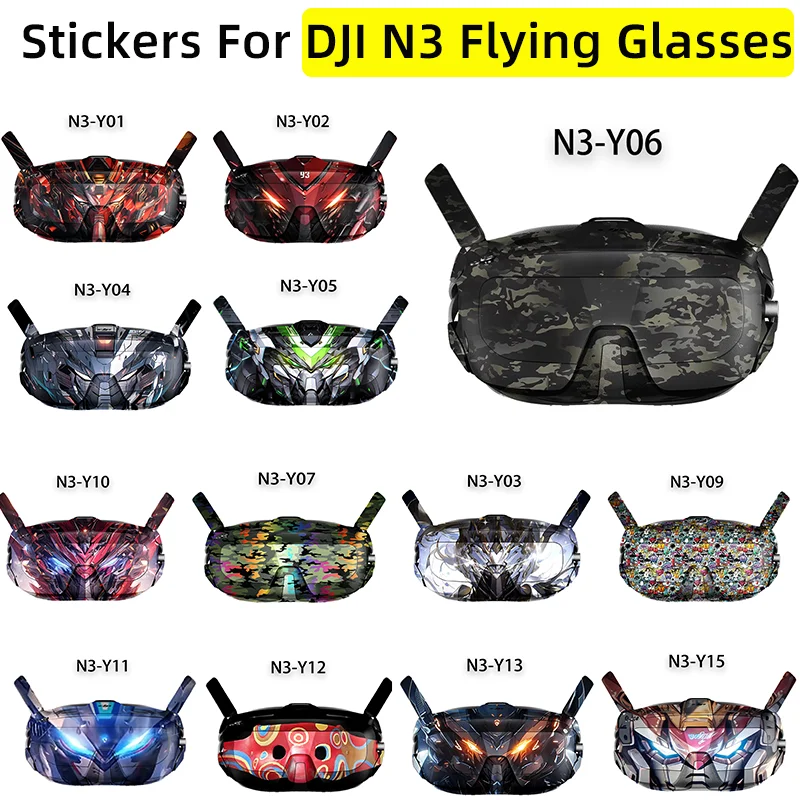 For DJI Goggles N3 Stickers NEO Flying Glasses N3 Decorative Decals PVC Waterproof Skin Anti-scratch Protective Film Accessories