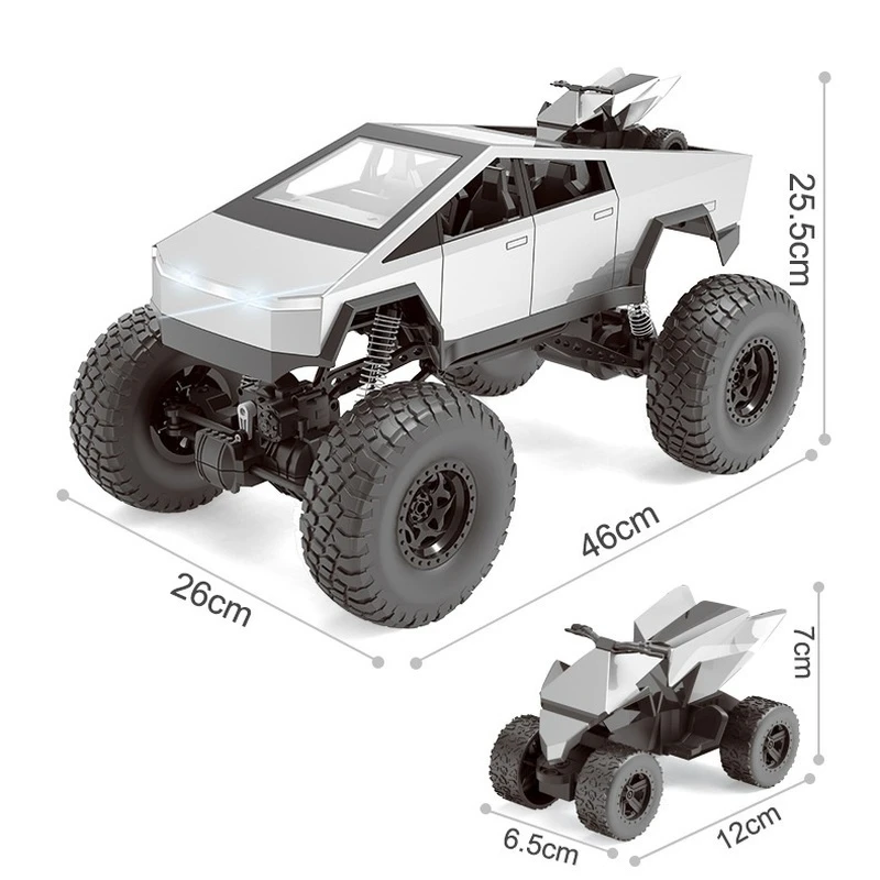 Alloy Rc Automotive Cyberpickup High-Speed Shock-Absorbing Four-Wheel Drive Off-Road Climbing Handle Car Boy Toy Children'S Gift 6
