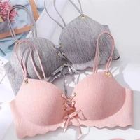 Soutien-gorge une pièce sans couture pour femmes, Lingerie Sexy, bonnet 3/4, sans fil, hauts réglables, Bralette intime 3
