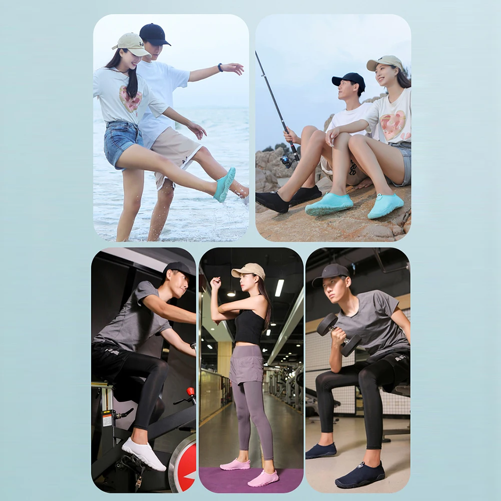 남녀공용 수영 워터 슈즈, 맨발 비치 슈즈, 통기성 스포츠 신발, 빠른 건조, 강 바다 아쿠아 스니커즈, 비치 운동화