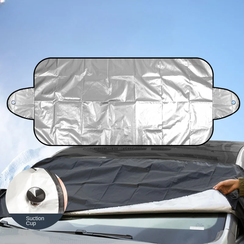 

1PC 200*70CM Car Sunshade and Snow Shield Windshield Car Snow Shield Coated with Silver Cloth Snow Shield Car Accessories
