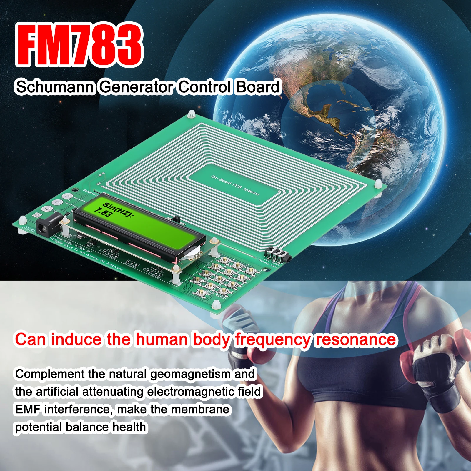 Signal Generator Kit Signal Generator Waves Resonance Generator Adjustable 0.001Hz-200KHz 7.83HZ Schumann Resonance UltraLow Frequency PulseWave Generator Audio Resonator
