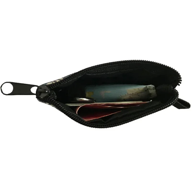 Coin Purse Floral Print Card Holder Women Zipper Small Wallet Clutch Money Bag Business Credit Card Pouch