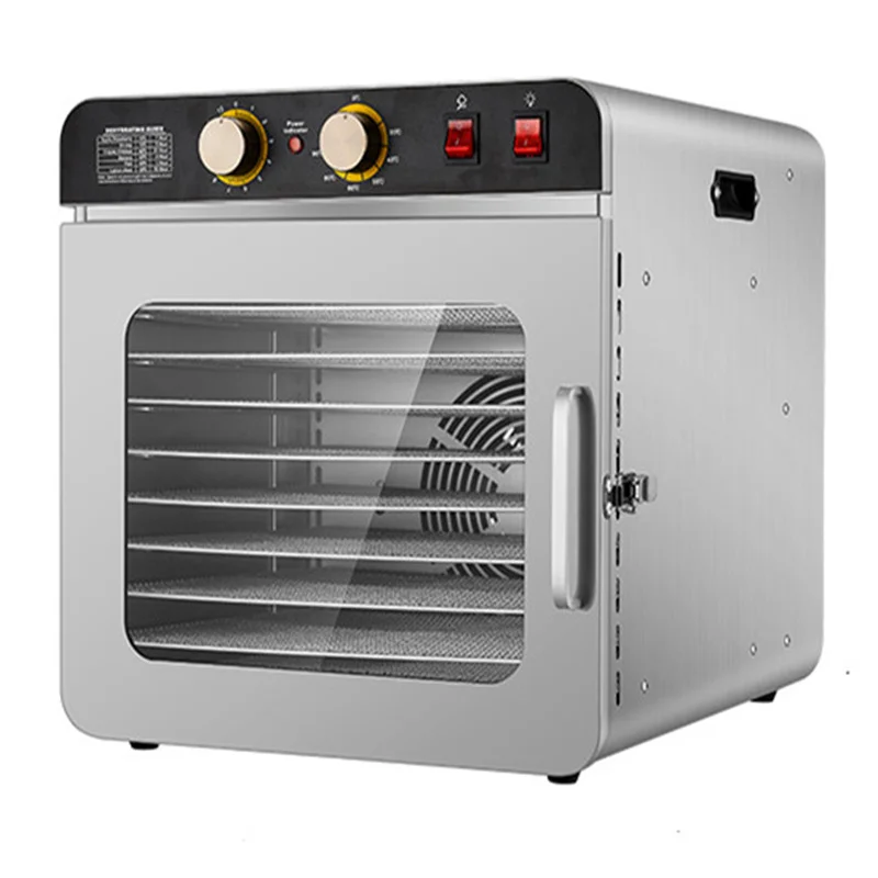 Machine Adjustable Thermostat Double Knob Food Dehydrator Dry Fruit 10 Layer