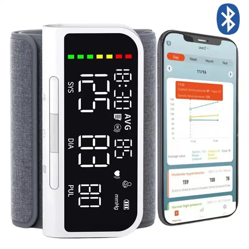 Blood pressure monitor Bluetooth voice arm blood pressure monitor USB intelligent LCD large screen monitor