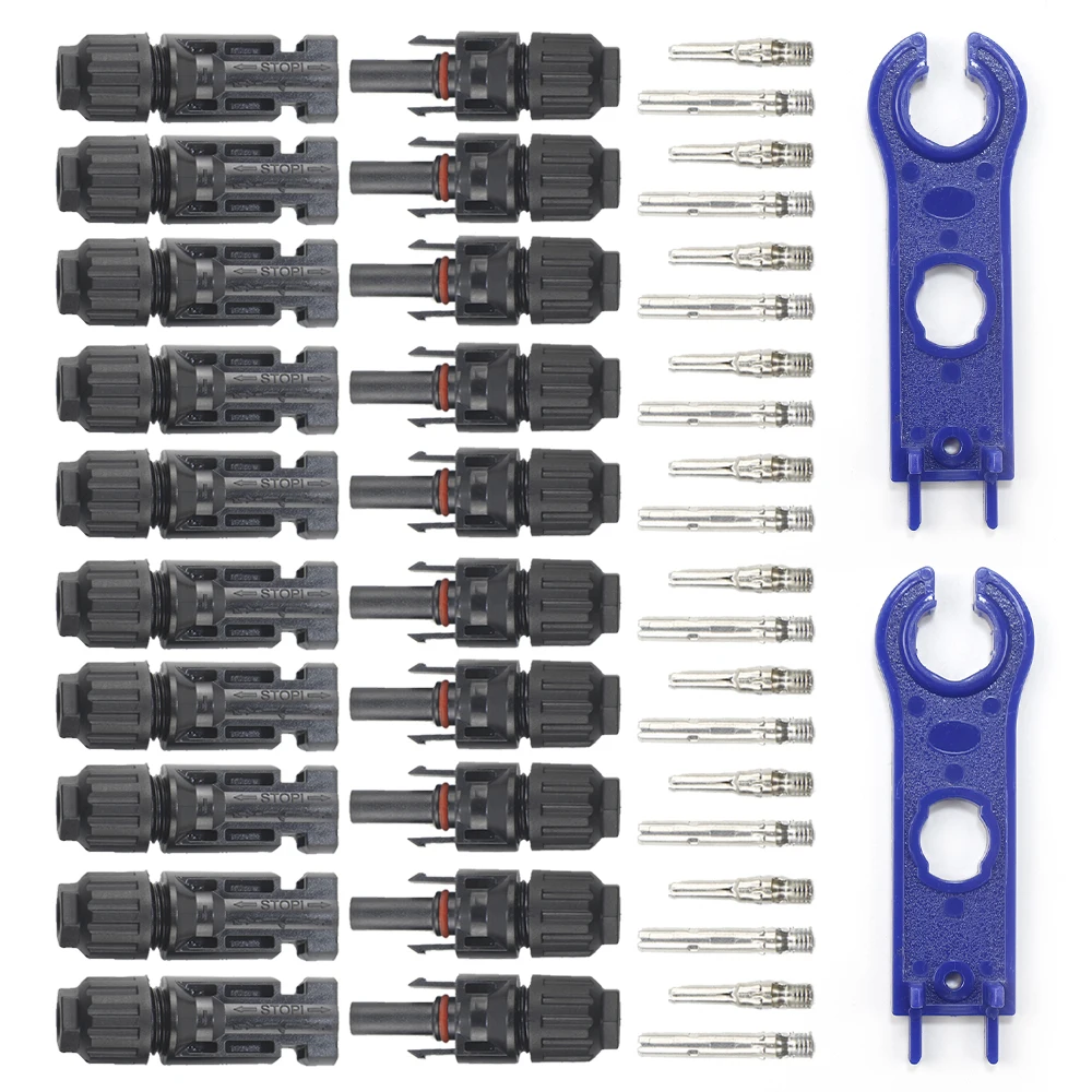Conectores Solares Masculino Fêmea 30a Dc1000v Painel Solar Ramo Cabo Par Plug Cabo Painéis Sistemas Fotovoltaicos Ip67 à Prova Dip67 Água