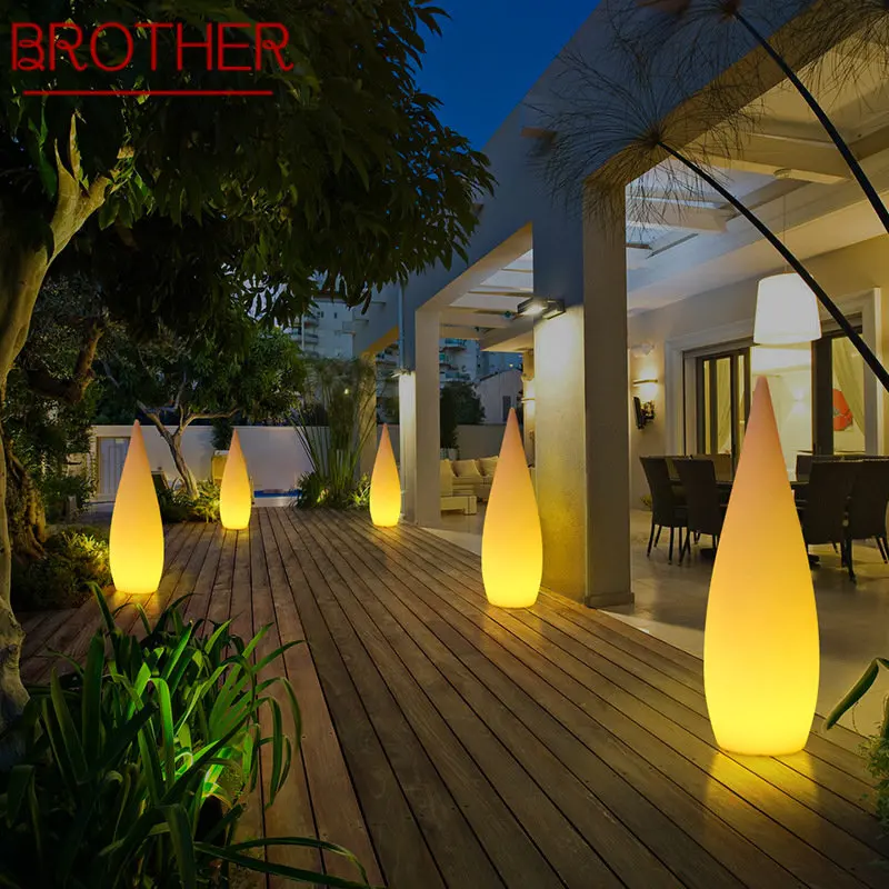 BROTHER Solar Water Droplet Landscape Lamp Waterproof IP65 With Remote Control for Garden Porch Decoration