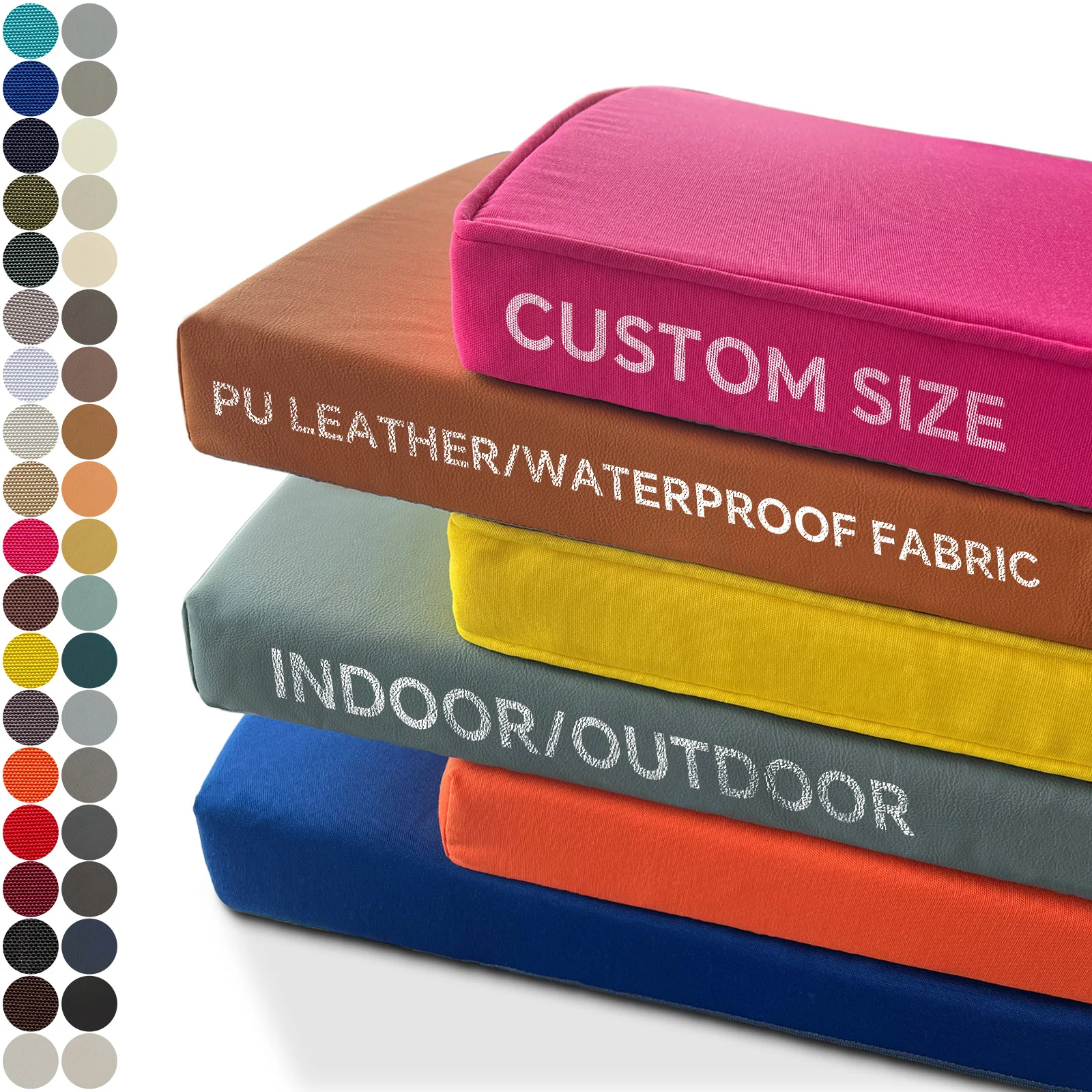 Blinhdome Outdoor Waterproof Cushion,Garden Bench Cushion,Decor Sofa Cushion Pad,Chair Cushions,Balcony Pillow Mattress
