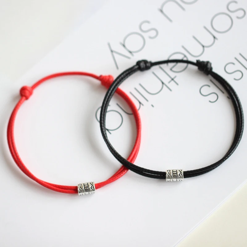 Bracelet Jewelry 1/2pcs Adjustable Leather Rope Bracelet Couple Handmade Braided Charm Bracelet