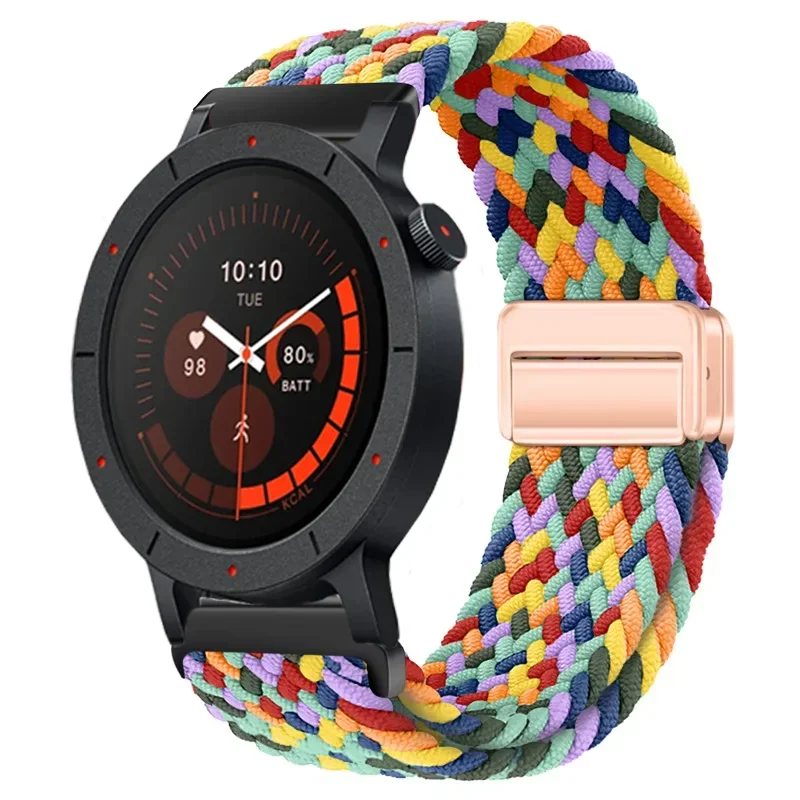 Nylon Braided Strap with Magnetic Button Bracelet - 20/22mm