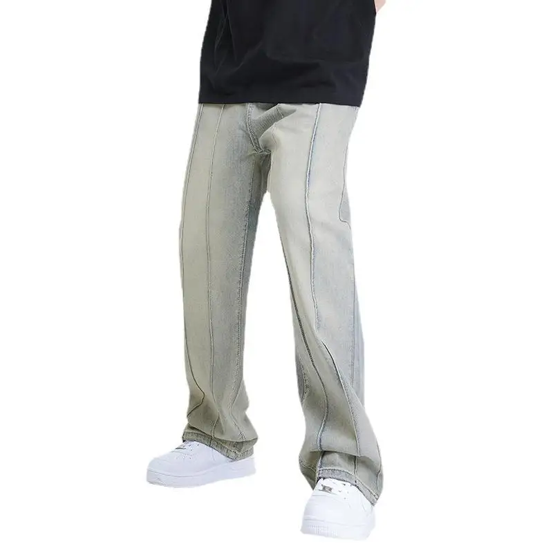 

Vintage Dyed High Street Jeans Men's Ins Washed Old Loose Straight Pants