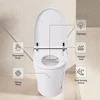 Heated Seat Smart Toilet  without Bidet, Upmarket Compact Dual Flush Toilet 1/1.28 GPF, Tank less toilet with Adjustable Temp 6