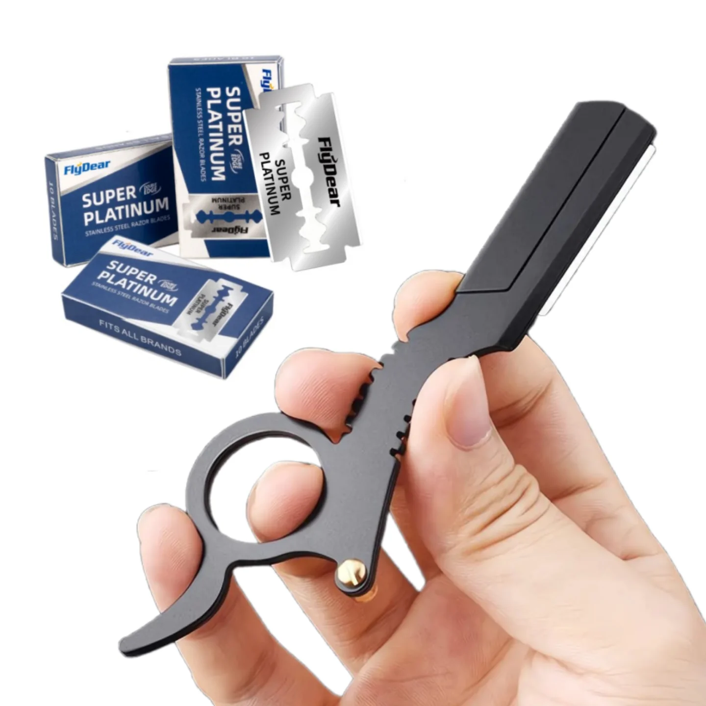 

Thumb Stainless Steel Old Fashioned Razor Eyebrow Hair Shaving Tool Face Cleaning Safety Razor