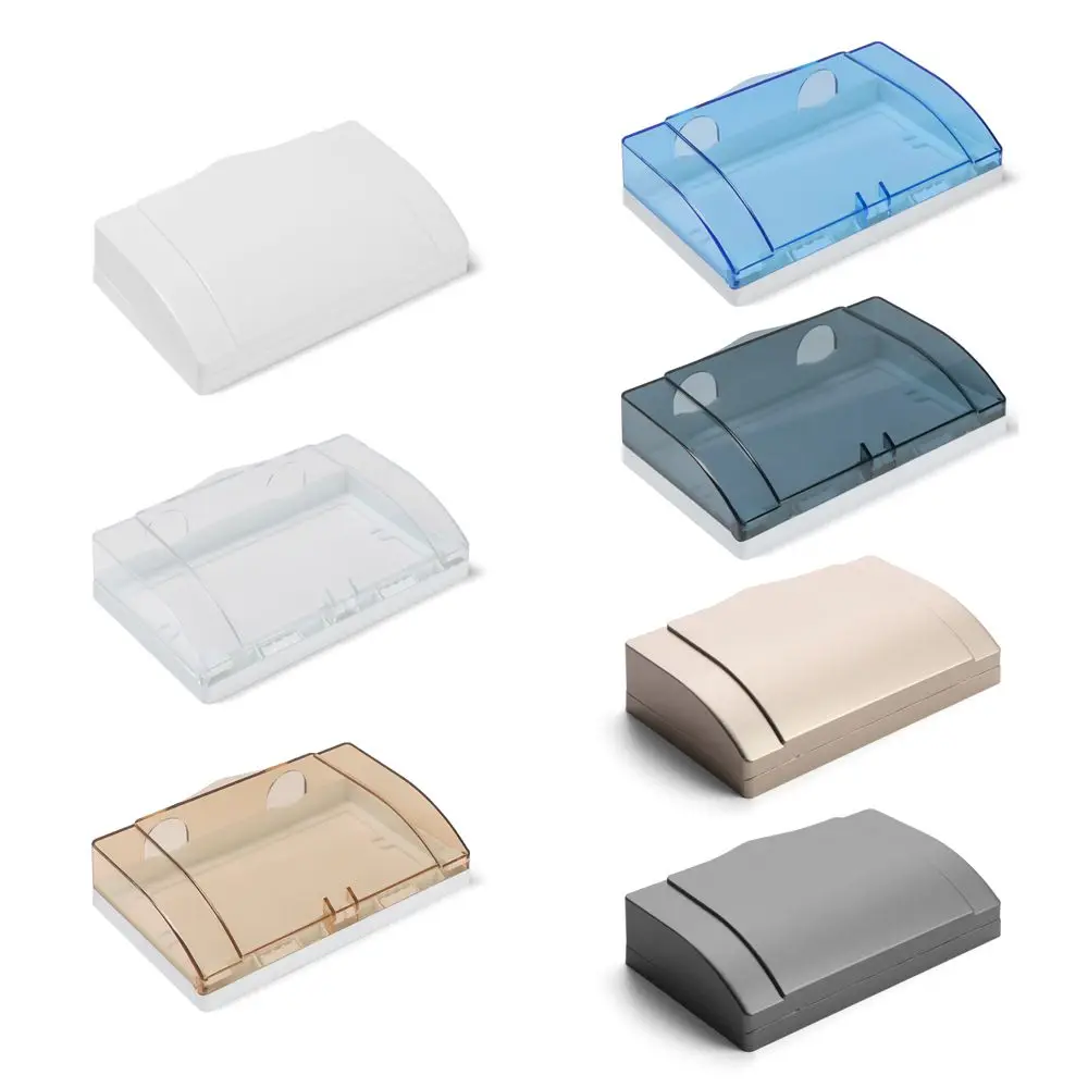 86 Type Power Outlet Double Socket Protector Electric Plug Cover Child Safety Box Waterproof Box 1Pcs Bathroom Supplies socket protective cover