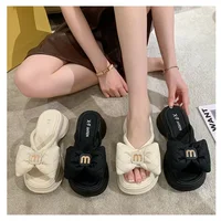 2024 summer New Fashion Women Shoes Slippers Comfortable Platform Shoe High Heels Leisure flower outdoor beach Slipper Women