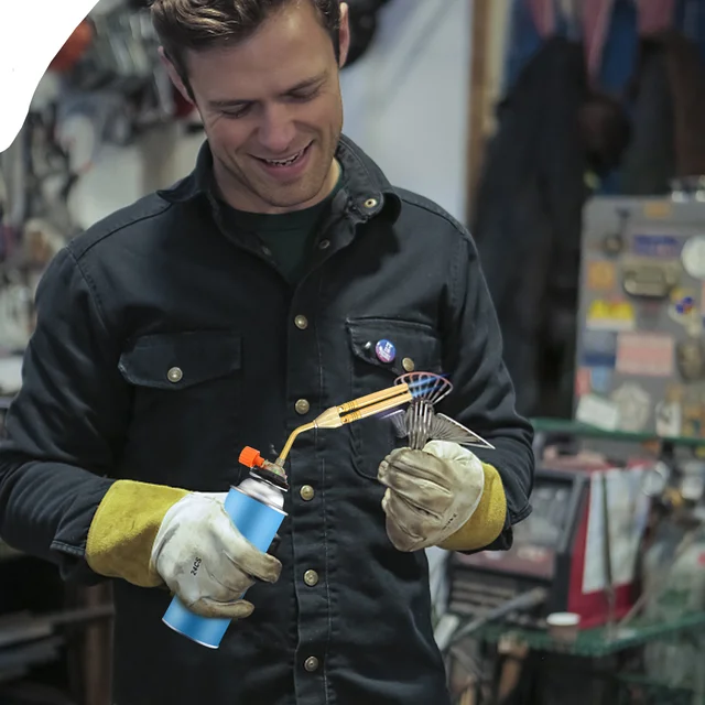 Twin Butane Burner Welding Gas Torch Outdoor Camping Picnic Bbq Brazing Gas Torch 2