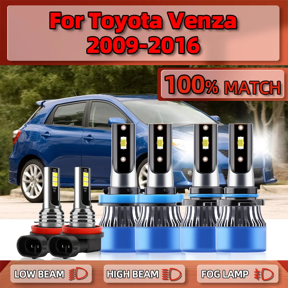 

60000LM Powerful LED Car Headlight 360W Auto Lamps 12V 6000K Fog Lights For Toyota Venza 2009 2010 2011 2012 2013 2014 2015 2016