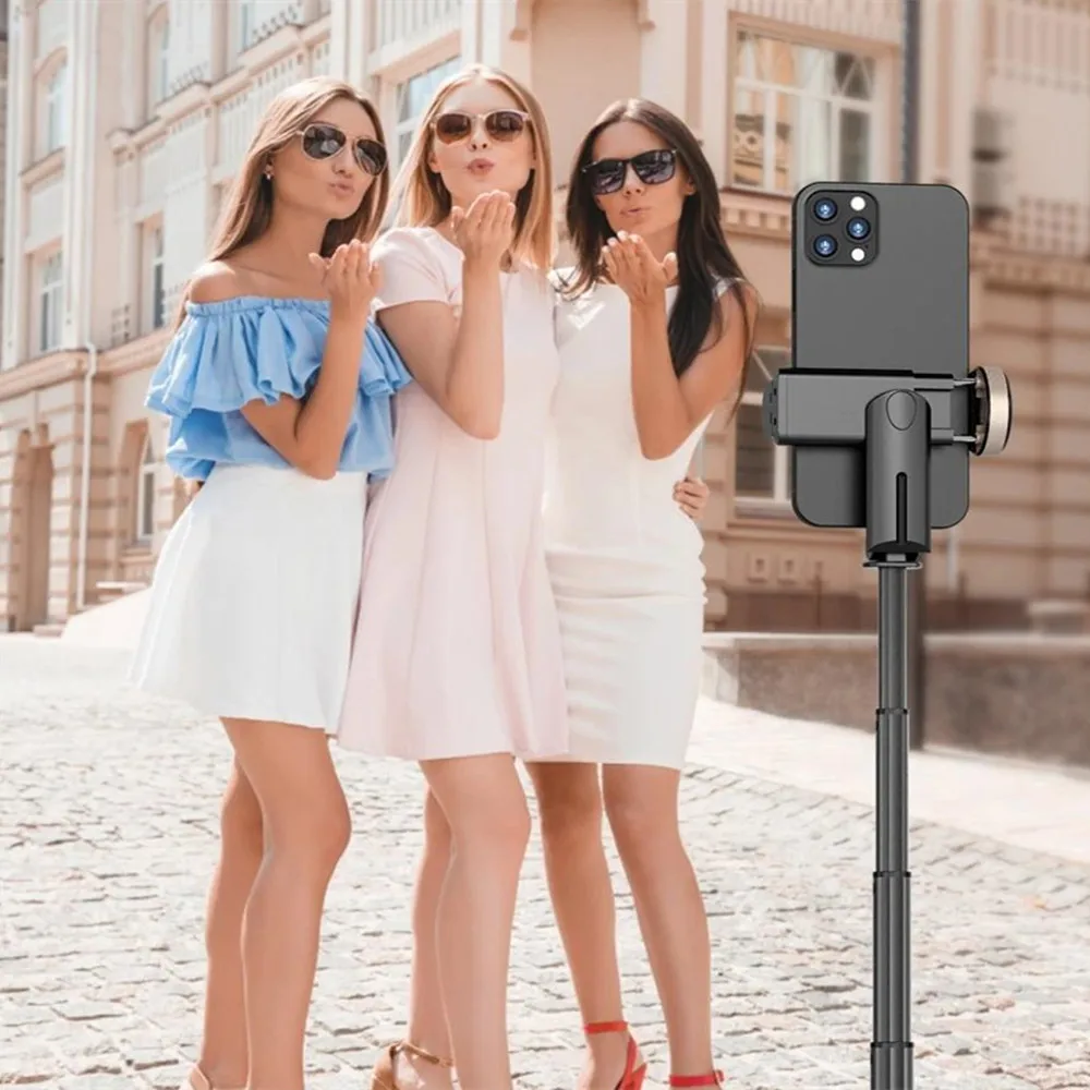 FGCLSY Bluetooth Selfie Stick Foldable Wireless Aluminum Tripod with Bluetooth Shutter Monopod Live Photograph for iphone