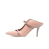 Sandales à talons à lanières argentées, bout pointu peu profond, chaussures De luxe De styliste, été 2025 2