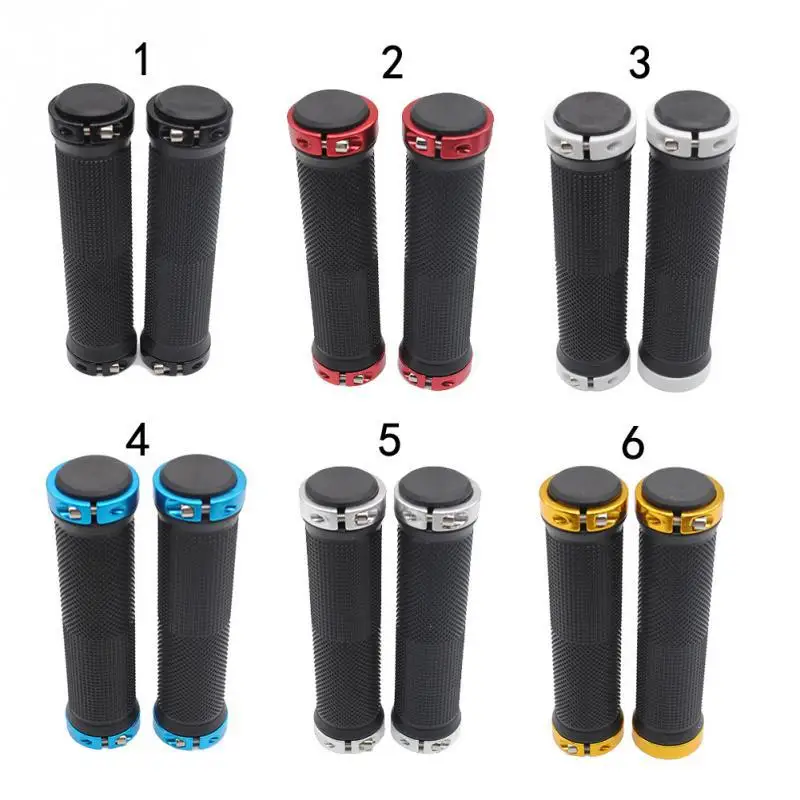 Description Picture 5 of item1 Pair Mountain Road Cycling Bike Bicycle MTB Handlebar Cover Grips Smooth Soft Rubber Anti-slip Handle Grip Lock Bar End