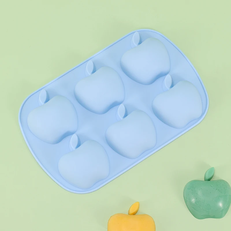 Silicone Multi-Purpose Baking Mold with 6 Apple-Shaped Cavities