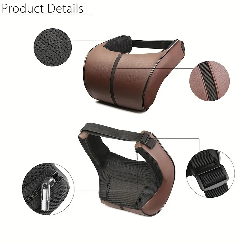 Luxurious Memory Foam Car Headrest Pillow - Ergonomically Designed for Ultimate Comfort and Long-Lasting Plushness