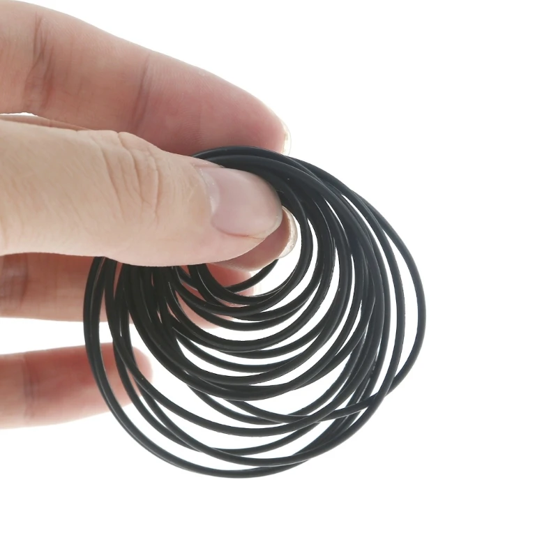 Round Cassette Tape Machine Belt 1/1.2/1.5mm Assorted Common Round Rubber Belt for Recorders Walkman C1FD 10/20/50/100Pcs cassette tape belts cassette tape belt