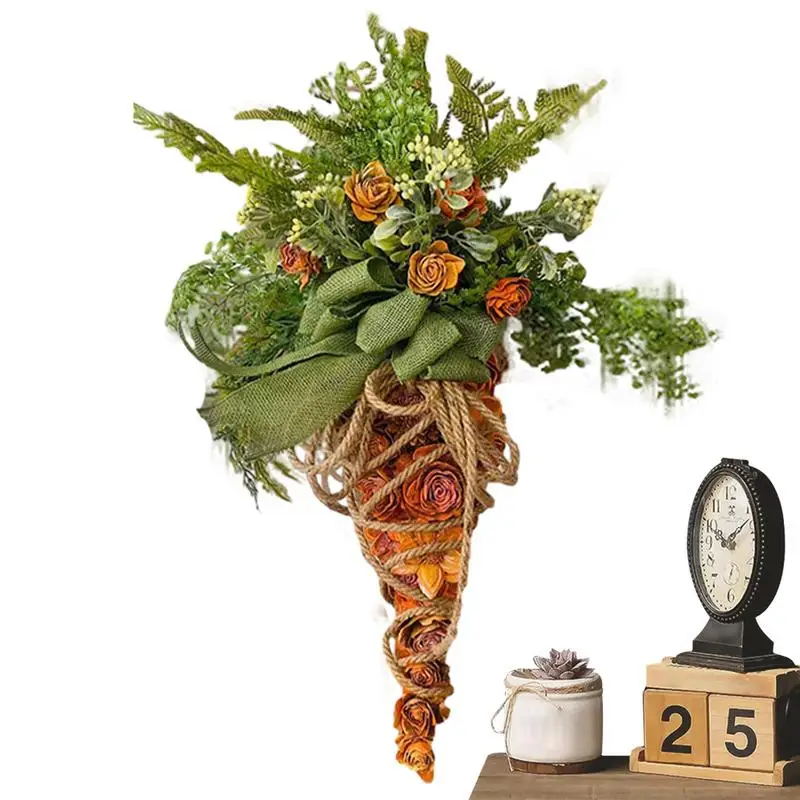 

Пасхальная Античная гирлянда из органических морковок, искусственный креативный весенний домашний декор, многоразовый весенний домашний декор для праздников