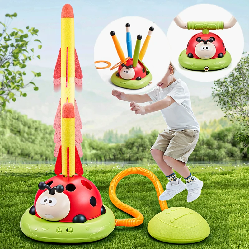 4 Styles Rocket Launcher Ladybug Ferrule Jump Game Machine Outdoor