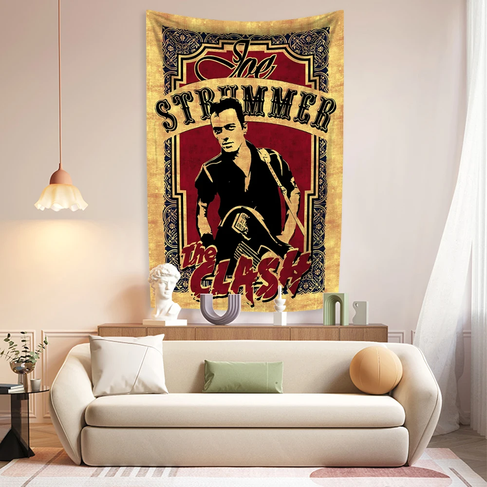 Music Tapestry Rock And Roll Heavy Metal The Clashs Wall Hanging Bedroom Decoration Large Fabric Dorm Backdrop Concert Decor tapestry decorations