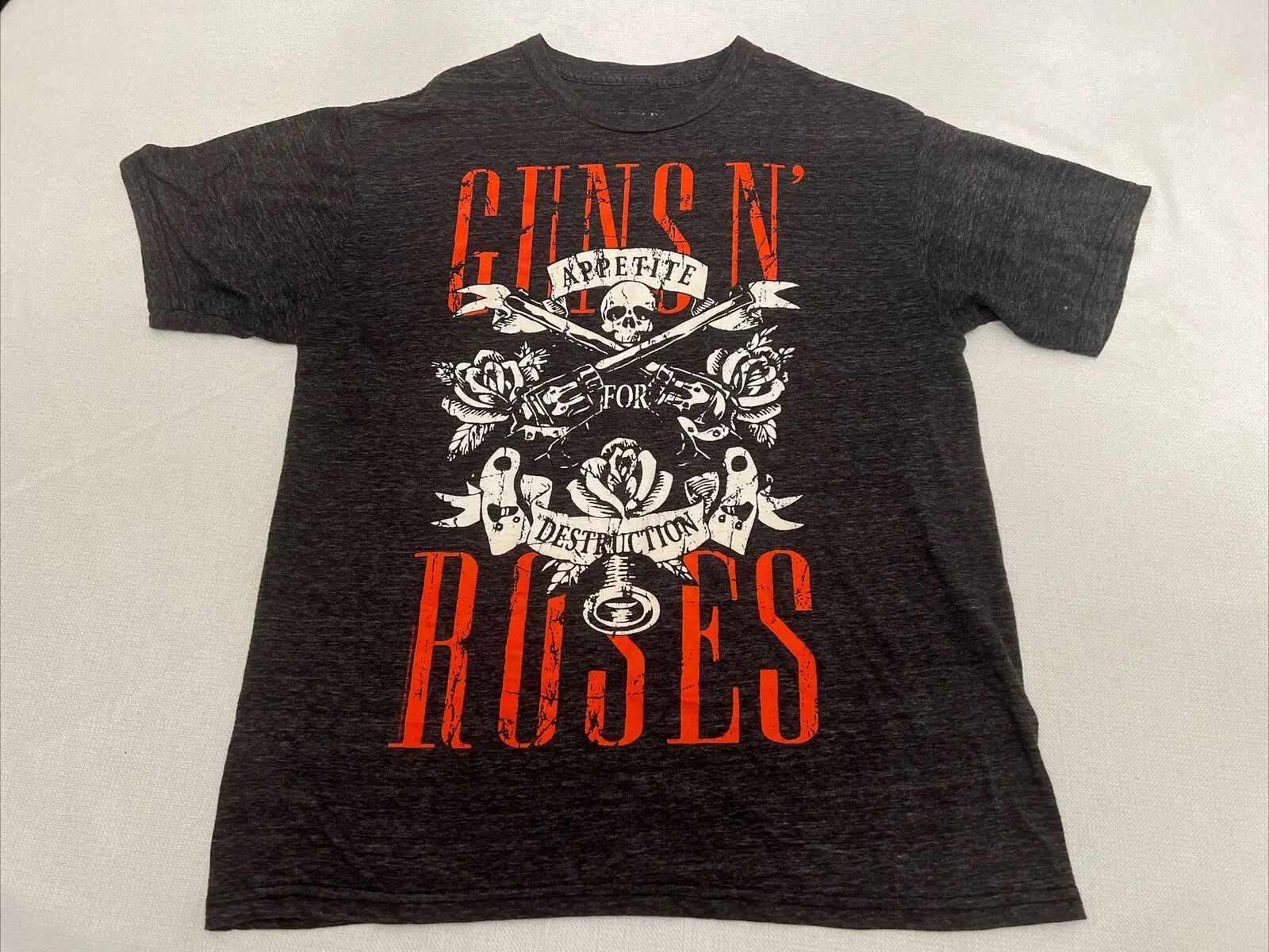 Guns N Roses Shirt Uomo Medio Grigio Desiderio Per La Distruzione Axl Rose