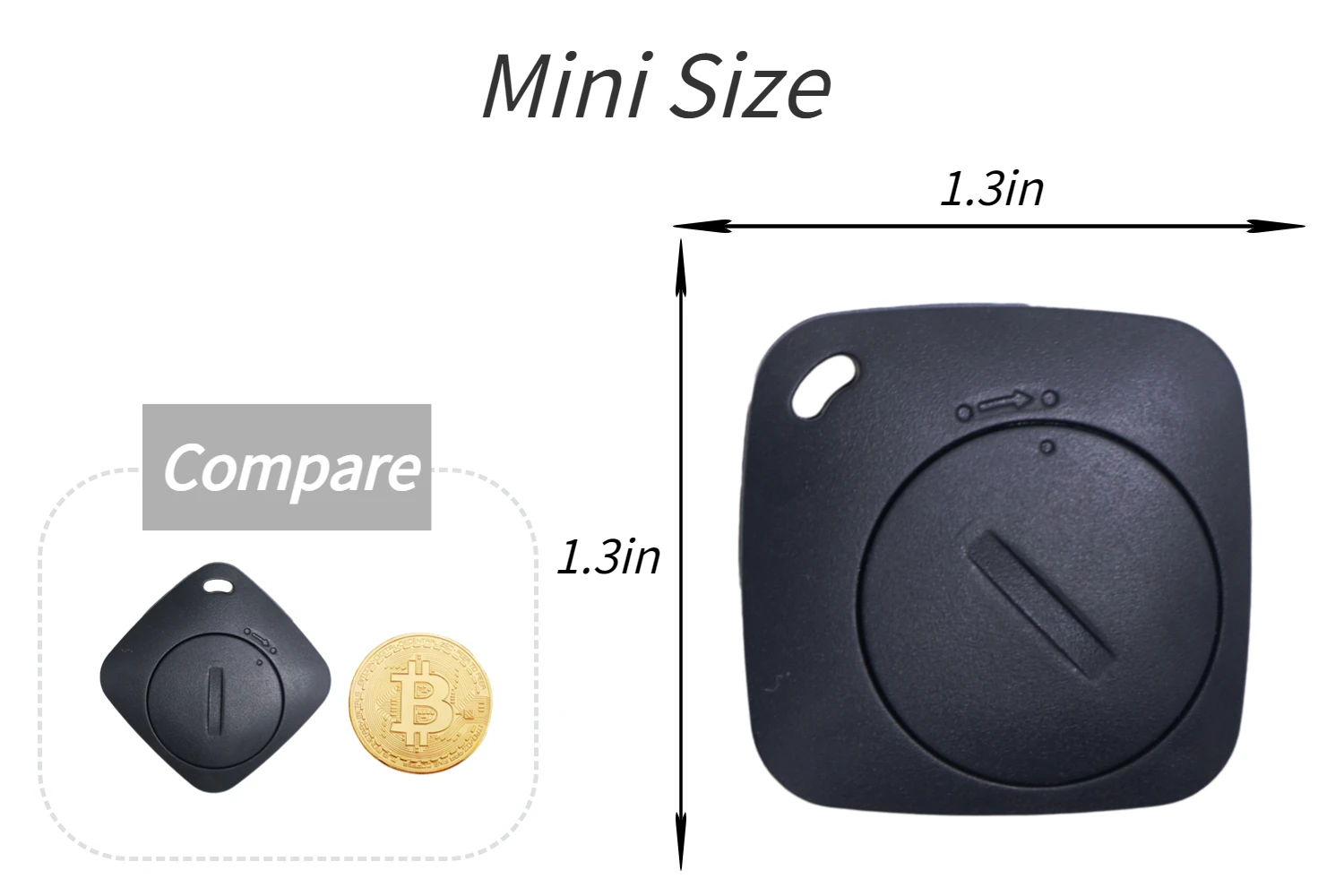 IOS 시스템과 함께 모바일 도난 방지용 미니 스퀘어 로케이터, 분실 방지 GPS 추적기
