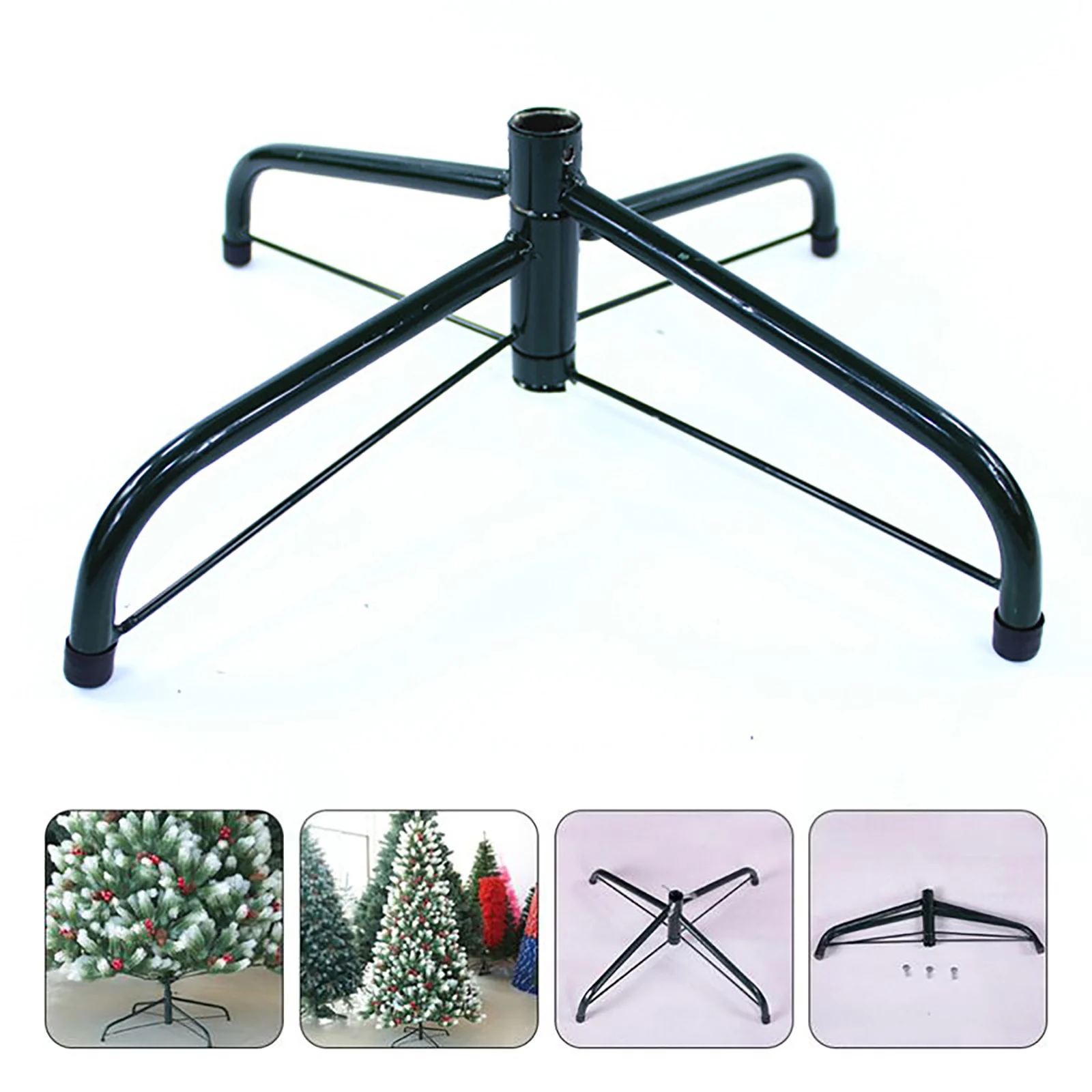 35/40/45/50cm Christmas Tree 4 Foot Holder Iron Xmas Trees Bracket Cast Iron Bottom Frame with Thumb Screw Accessories christmas tree ornaments,mini christmas tree,collapsible christmas tree