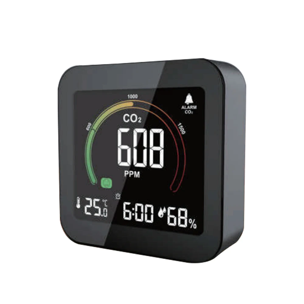CO2 video display Air Quality Portable Controller Carbon Monoxide Alarm Air Pressure Temperature Humidity Meter detector