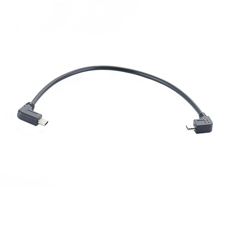최고의 가격 90도 마이크로 USB 5핀 남성 90도 유형 C 남성 충전 OTG 케이블