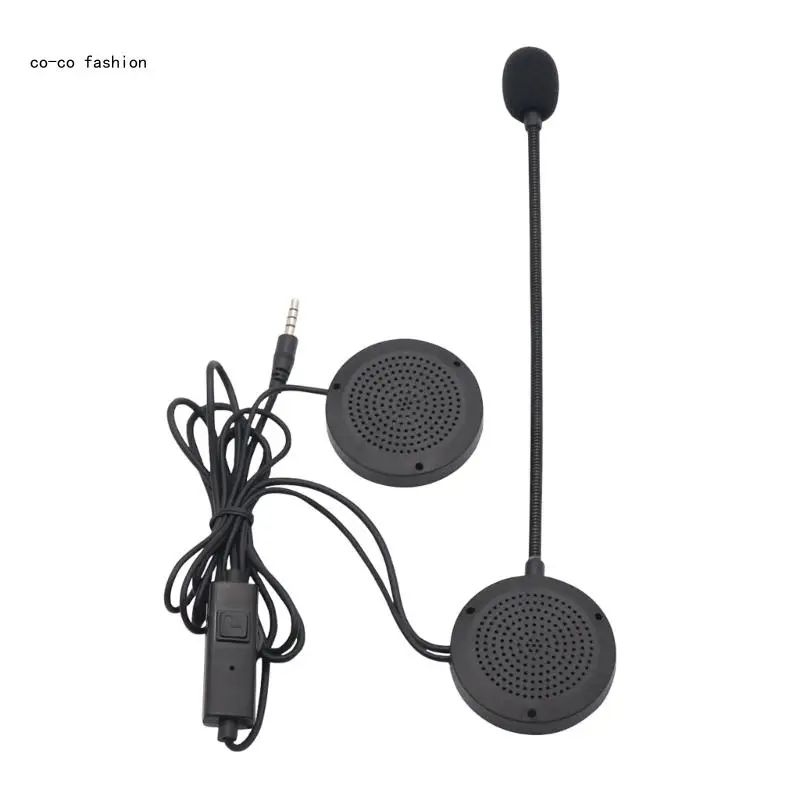 

517B Helmets Speakers with Boom & Button Microphone Headset with Microphone Helmet Earphones with Switchs for Motorcyclists